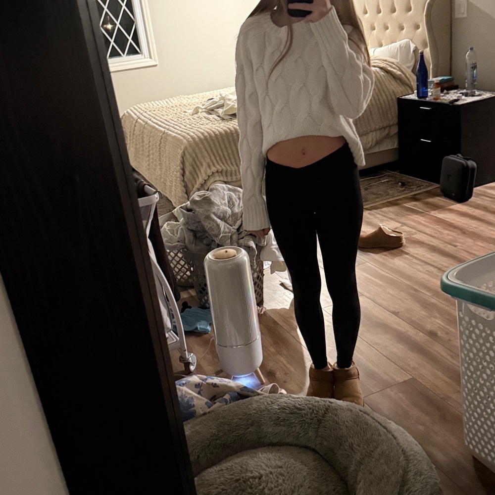 Abercrombie Kids Cream Cable Knit Sweater